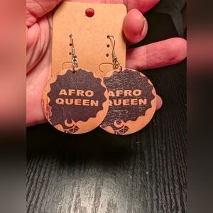 Afro Queen Brown Earrings